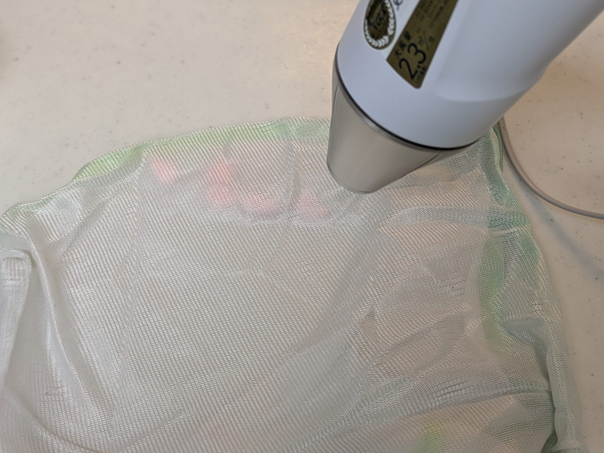 羊毛フェルト 石鹸水 ドライヤー