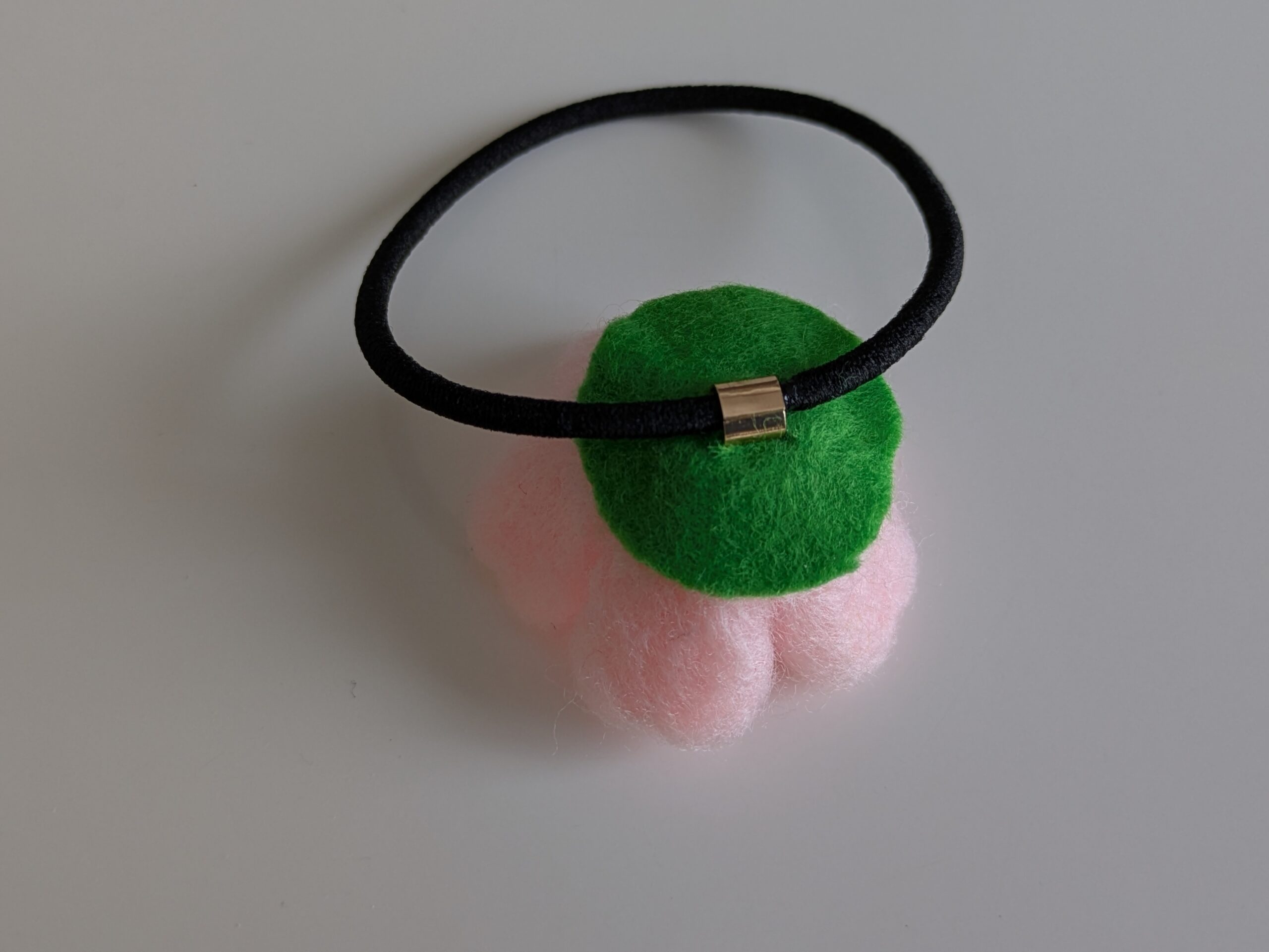 桜 髪飾り ヘアゴム 完成 手作り 羊毛フェルト